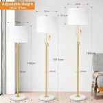 Modern Gold Floor Lamp with Adjustable Height