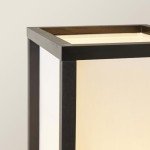 MiniSun Black Wooden Floor Lamp with Shelves