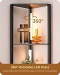 Dimmable 4-Tier LED Floor Lamp with Shelves