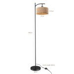 Farmhouse Rattan Floor Lamp - Rustic Boho Style