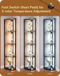 Dimmable 4-Tier LED Floor Lamp with Shelves