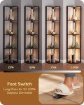 Dimmable 4-Tier LED Floor Lamp with Shelves