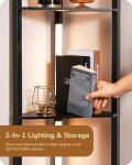 Dimmable 4-Tier LED Floor Lamp with Shelves