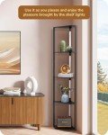 Dimmable 4-Tier LED Floor Lamp with Shelves