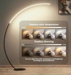 Remote Control Arc Floor Lamp - Dimmable LED Light