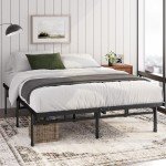 ZINUS Justin Metal Double Bed Frame with Storage