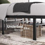 ZINUS Justin Metal Double Bed Frame with Storage