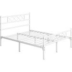 Yaheetech 4ft6 Double Metal Bed Frame with Storage