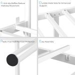 Yaheetech 4ft6 Double Metal Bed Frame with Storage