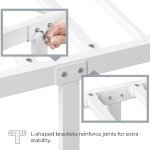 Yaheetech 4ft6 Double Metal Bed Frame with Storage