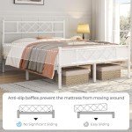 Yaheetech 4ft6 Double Metal Bed Frame with Storage