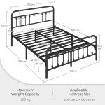 Yaheetech 5ft King Vintage Iron Bed Frame