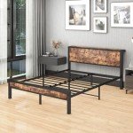 DUMEE King Bed Frame with Storage & Headboard