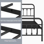 Yaheetech 5ft King Vintage Iron Bed Frame