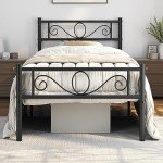 Yaheetech 3ft Single Metal Bed Frame with Storage