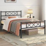 Yaheetech 3ft Metal Bed Frame with Headboard