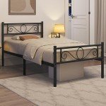 Yaheetech 3ft Single Metal Bed Frame with Storage