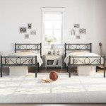 Yaheetech 3ft Single Metal Bed Frame with Storage