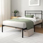Zinus Elias Black Single Bed Frame 90x190 cm