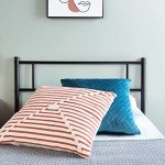 Black Metal Single Bed Frame with Storage Space