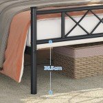 Yaheetech 3ft Metal Bed Frame with Headboard