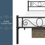 Yaheetech 3ft Single Metal Bed Frame with Storage