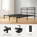 Zinus Elias Black Single Bed Frame 90x190 cm