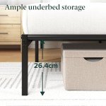 Zinus Elias Black Single Bed Frame 90x190 cm
