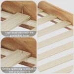 Corona Double Bed Frame in Beige, Solid Pine