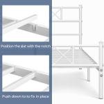 Yaheetech 4ft6 Double Metal Bed Frame with Storage