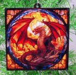 Generic Dice Role Play Fantasy Fire Dragon Sci Fi Ornament