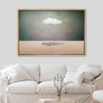 SIGNWIN Framed Canvas Print Wall Art Surreal Cloud Swing Desert Landscape Fantasy & Sci-Fi Abstract Digital Art Modern Art Boho Decorative Whimsical for Living Room, Bedroom, Office - 24"x36" Natural