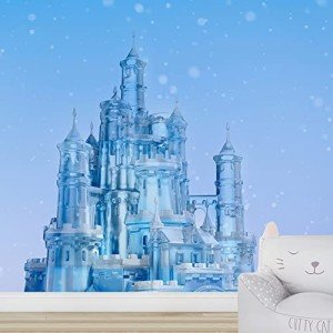 IDEA4WALL Removable Wall Sticker/Wall Mural Arctic Ice Magic Kingdom Castle Fantasy & Sci-Fi Architecture Digital Art Modern Art Decorative Landscape for Living Room, Bedroom, Office - 66"x96"