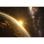 wall26 Removable Wall Sticker/Wall Mural Solar Flare Milky Way Stars Space & Astronomy Fantasy & Sci-Fi Digital Art Modern Art Global Landscape Decorative for Living Room, Bedroom, Office - 100"x144"