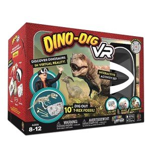 Abacus Brands STEAM Dino Dig VR - Virtual Reality Kids Science Kit, Book and Interactive STEAM Learning Activity Set - for Ages 8 and Up