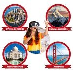 Abacus Brands Virtual Reality World Atlas Gift Box - Illustrated Interactive VR Atlas and STEM Learning Activity Set - for Ages 8 and Up