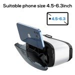 VR Headset for Phone, Compatible with iPhone Samsung and Android 3D Virtual Reality for Kids and Adults VR Goggles for Smartphone /4.5-6.3in Eyes Protected Anti-Blue HD Lenses