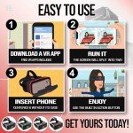 FEEBZ 3D VR Headset for Kids 2.0 - for iPhone & Android Phones | with 3D VR Videos & Apps Links | Virtual Reality Goggles Set for Beginners