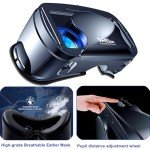 VR Headset, 3D VR Glasses Virtual Reality Headset for iPhone & Android with Controller, Compatible 5.0-7.0 inch, Anti-Blue Light Adjustable Universal Virtual Reality Goggles for Kids & Adults
