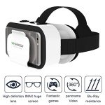 VR Headset,3D VR Glasses Virtual Reality Goggles for iPhone & Android Compatible 4.7-6.5 inch, Adjustable 3D Glasses Headset Helmets with Controller, for Movies,TV & Video Games