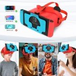 MVPTGRS VR Headset for Original Nintendo Switch & Switch OLED Model Upgraded, Virtual Reality Glasses with Adjustable HD Lenses and Comfortable Head Strap, Labo Kit, 6D Goggles