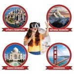 Professor Maxwell's VR Atlas - Virtual Reality Kids Science Kit, Book and Interactive Geography STEM Learning Activity Set (Materials & Book Only - Goggles Sold Separately) - for Ages 8 and Up