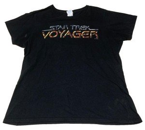 Star Trek Voyager Logo Women's XL Tee Shirt Sci-Fi Pre-Owned Ring Spun Ladies