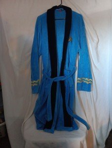 Official STAR TREK Robe Mr Spock  Luxurious Fleece Bath Dressing Gown Bathrobe 