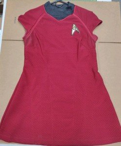 Anovos STAR TREK Starfleet Women's Uniform Dress RED XXL w/ Science Badge