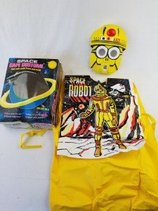 Vintage SPACE ROBOT cape Collegeville Costume & Mask 1979 Rare Sci-Fi in box