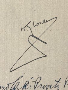H.G. Wells Autograph Sci Fi