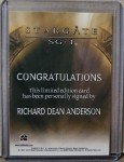 2011 Stargate Universe: Season 2 SG-1 Richard Dean Anderson O'Neill Autograph