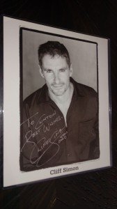 SIGNED Stargate SG-1 CLIFF SIMON Sci Fi Villain AUTOGRAPH Black & White BA'AL