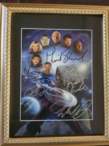 Star Trek Next Generation Framed Photo Signed by 5 Free Shipping